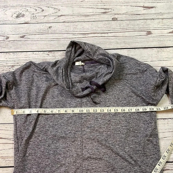 Apana Purple Cowl Neck Workout Sweatshirt - Picture 7 of 10